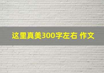 这里真美300字左右 作文